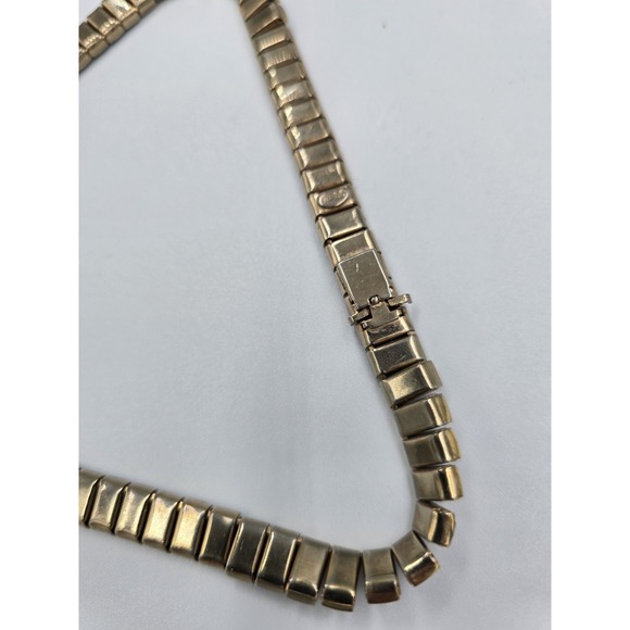 Vintage Weiss Purple Choker Necklace 1950s Rhinestone Signed 14" Gold tone - Picture 9 of 13